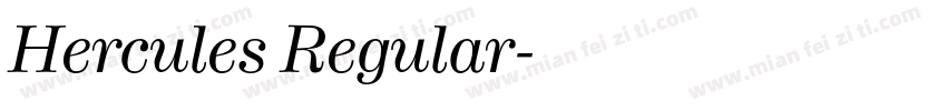 Hercules Regular字体转换